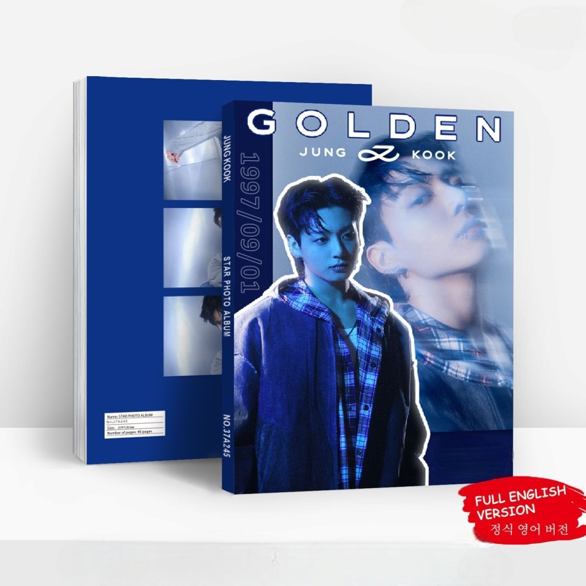 FOTOLIBRO BTS JUNGKOOK 80 PÇS (FOTOLIBRO + VÁRIOS ITENS)