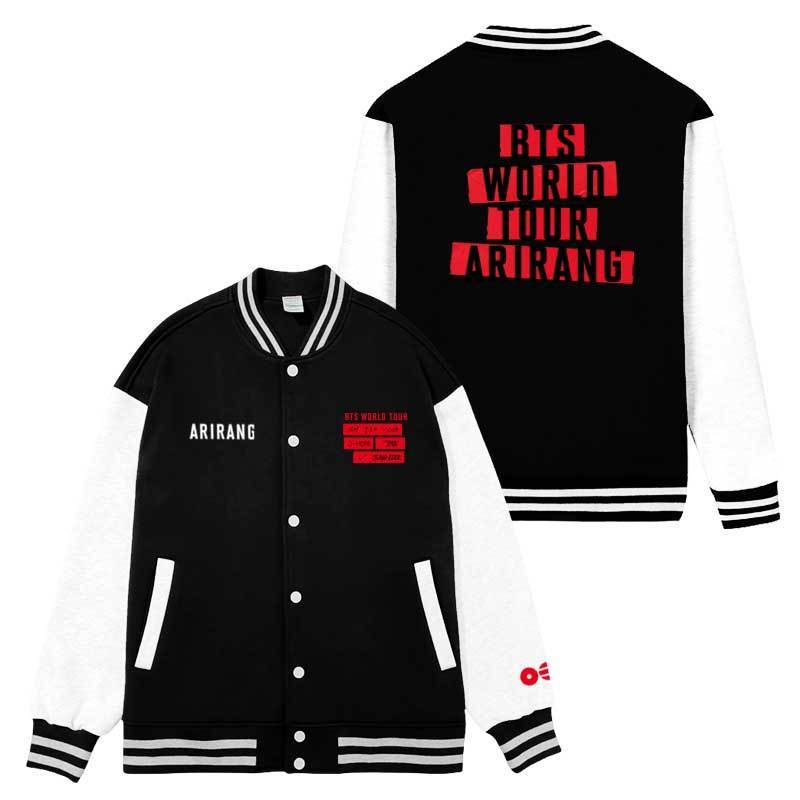 CHAQUETA Y SUDADERA CON CAPUCHA UNIVERSITARIAS DEL TOUR BTS 2026