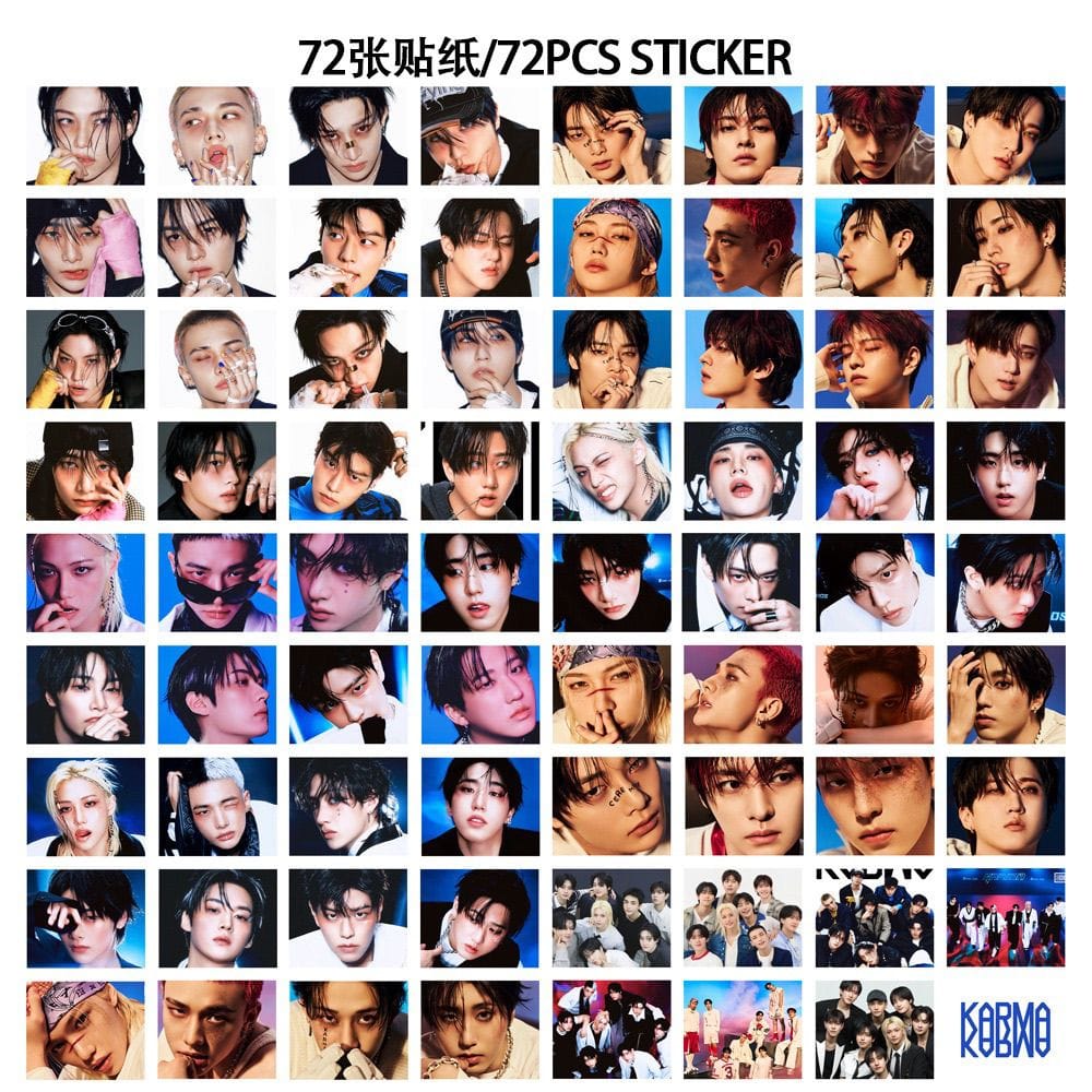 TARJETAS FOTOGRÁFICAS STRAY KIDS KARMA 127 PÇS (55 Tarjetas + 72 Pegatinas)