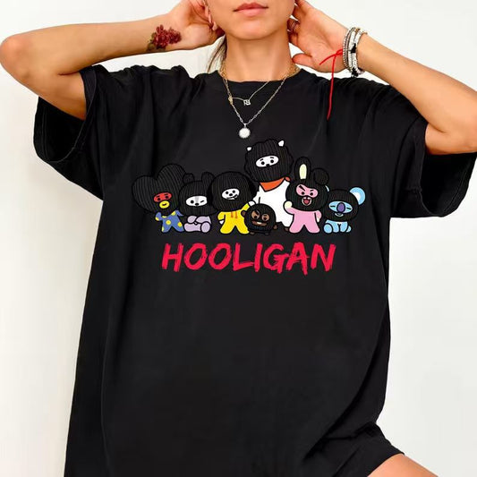 CAMISETAS HOOLIGAN BTS 100% ALGODÓN