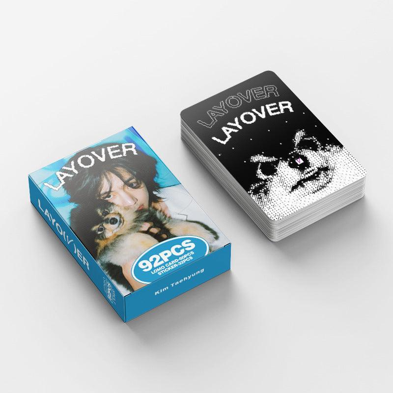 V LAYOVER PHOTOCARDS 92 PCS (60 PHOTOCARDS + 32 STICKERS)