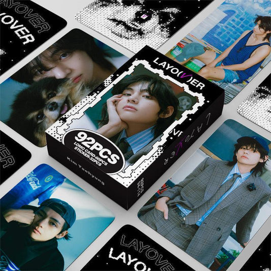 V LAYOVER PHOTOCARDS 92 PCS (60 PHOTOCARDS + 32 STICKERS)