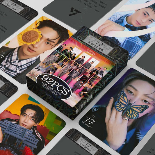 SEVENTEEN MERCH 17 Is Right Here92 PIECES KIT (60 PHOTOCARDS + 32 STICKERS)
