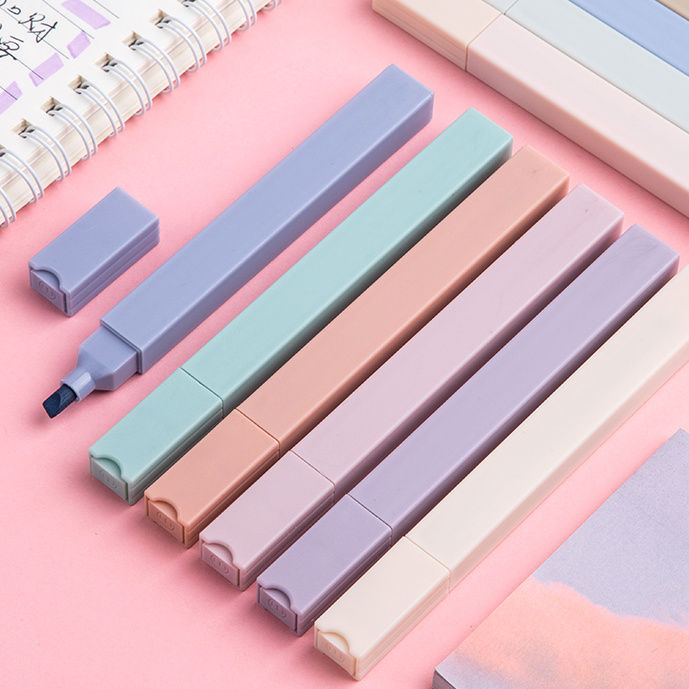 12 PASTEL COLOR HIGHLIGHTER BRUSHES SET