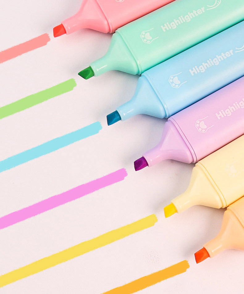 6 COLOR HIGHLIGHTER BRUSHES SET