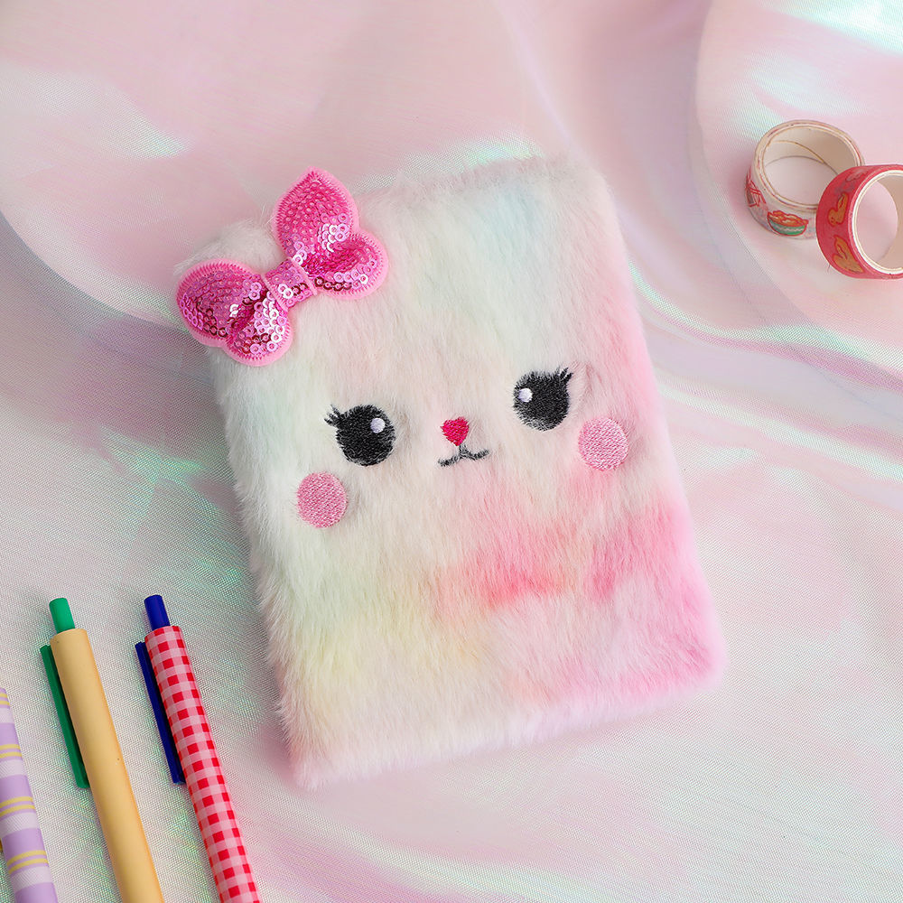 KAWAII NOTEBOOK WITH PLUSH COVER