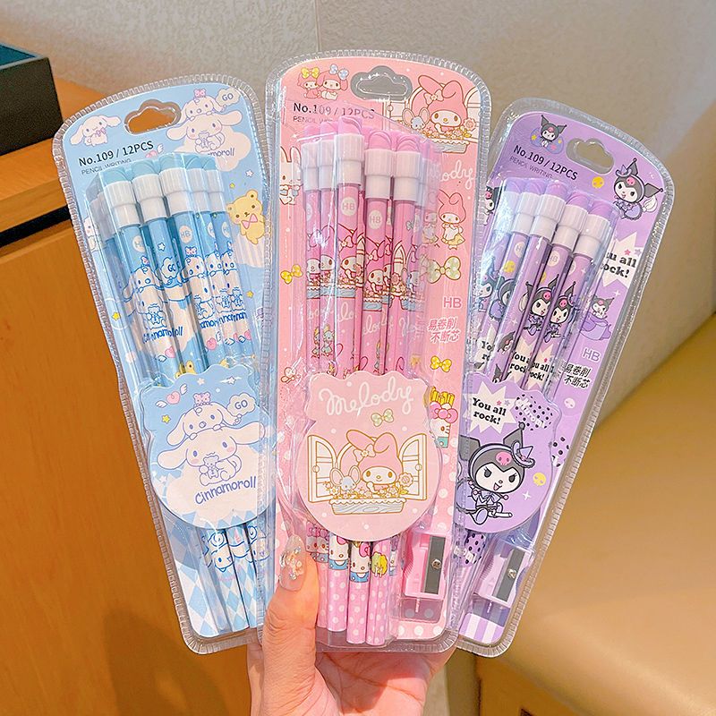 SET OF 12 HELLO KITTY PENCILS