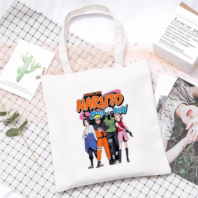 NARUTO ANIME ZIPPERED BAG (black and white)