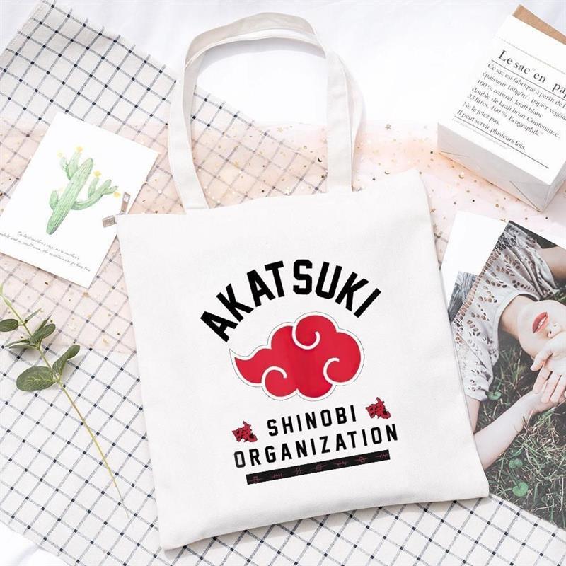 NARUTO ANIME ZIPPERED BAG (black and white)