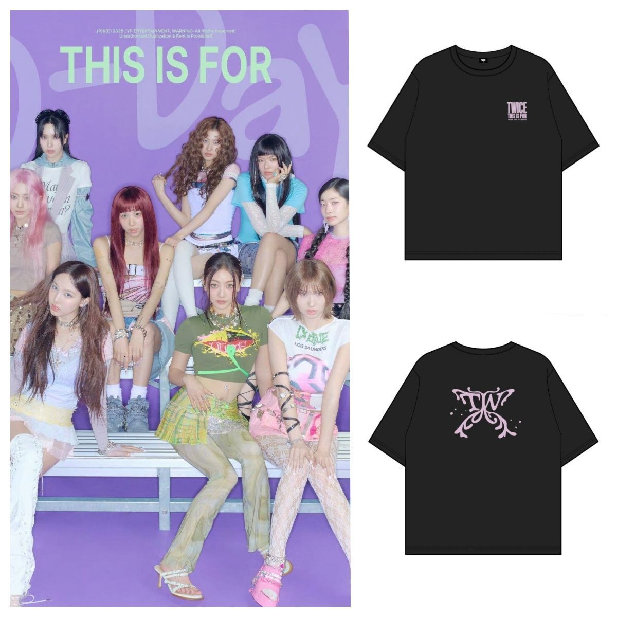 TWICE THIS IS FOR T-SHIRT 100% COTTON