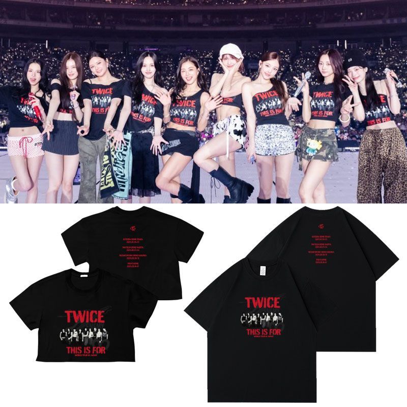 TWICE THIS IS FOR T-SHIRT AND CROPPED 100% COTTON