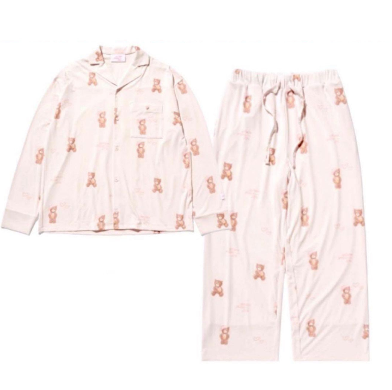 PAJAMAS JIN BEAR PATTERN (Pink/Mint)
