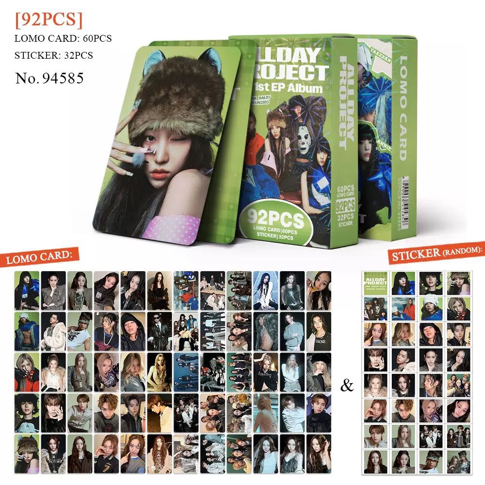 ALLDAY PROJECT PHOTOCARDS 92PCS (60 CARDS+ 32 STICKERS)