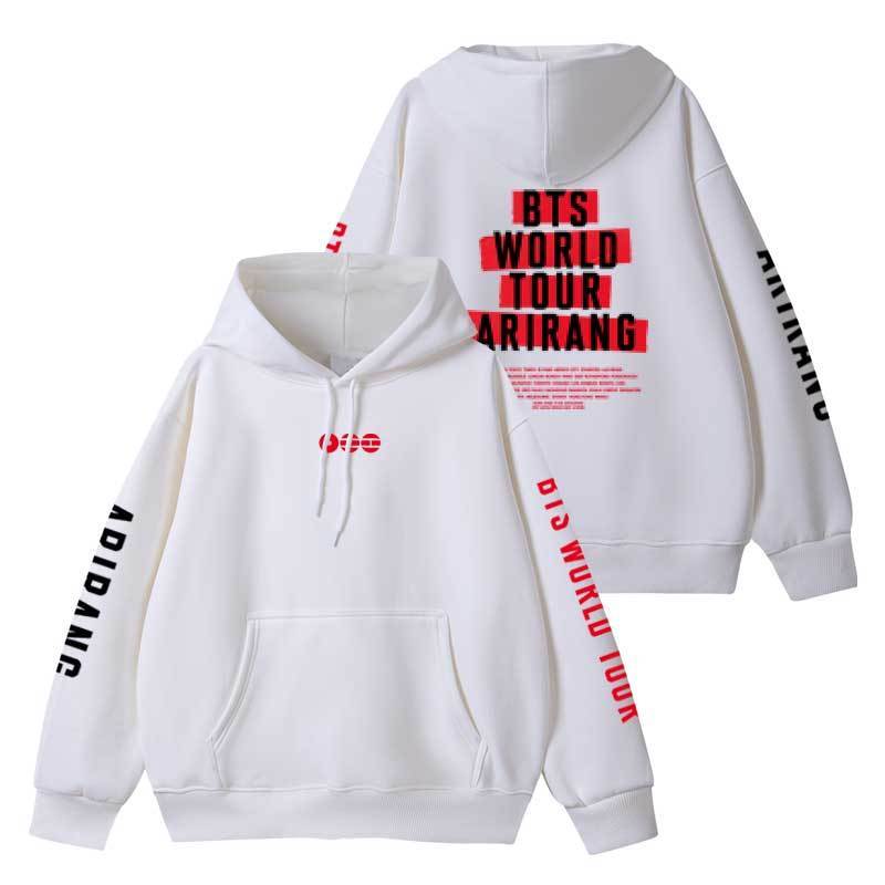 CHAQUETA Y SUDADERA CON CAPUCHA UNIVERSITARIAS DEL TOUR BTS 2026