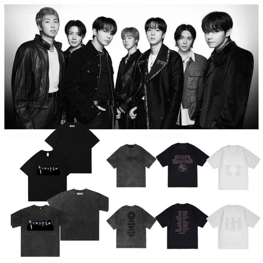 CAMISETAS MERCHANDISING GIRA MUNDIAL BTS 2026 100% ALGODÓN