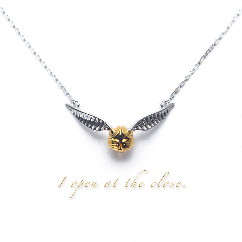 Harry Potter Golden Snitch Necklace 925 Silver