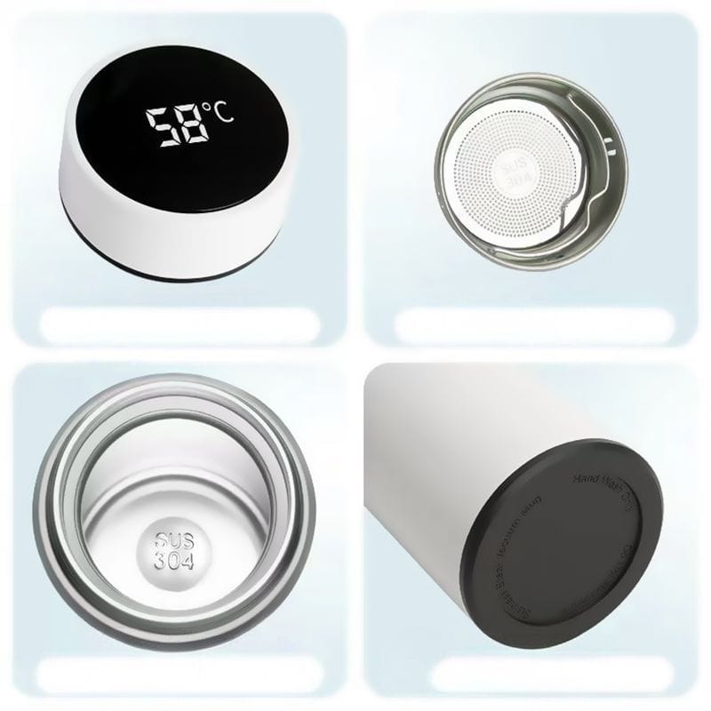 BOTELLAS TÉRMICAS CORTIS EN ACERO INOXIDABLE CON PANTALLA LED