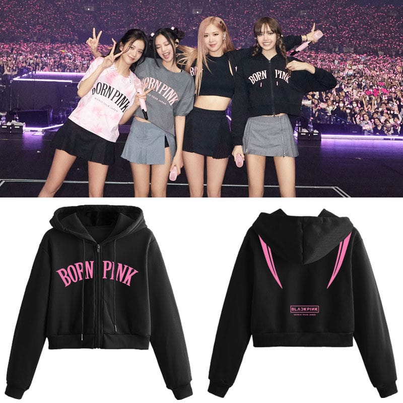 Sudadera con capucha corta BORN PINK de BLACKPINK