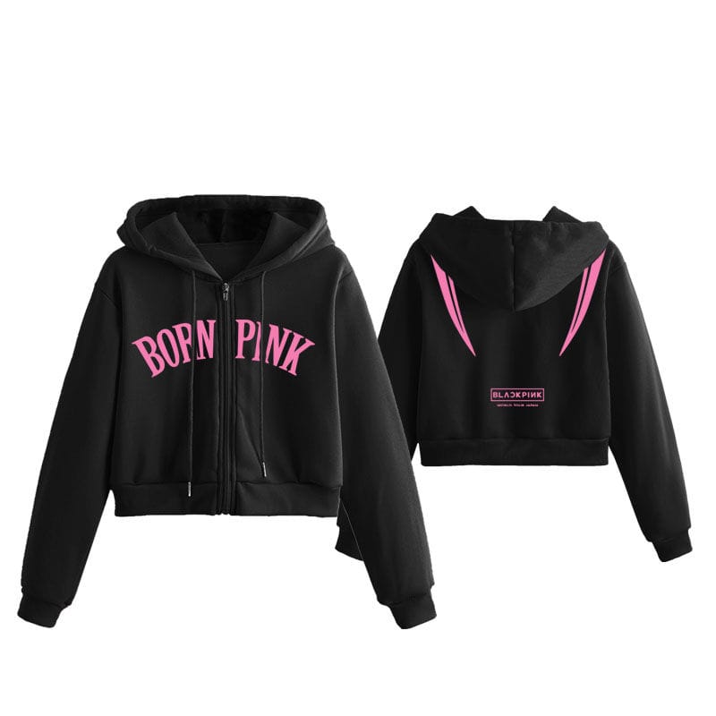 Sudadera con capucha corta BORN PINK de BLACKPINK