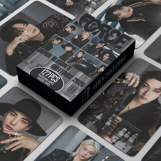 STRAY KIDS MERCH PHOTOCARDS 127 PCS SEASON GREETINGS 2026 (55 PHOTOCARDS + 72 STICKERS)