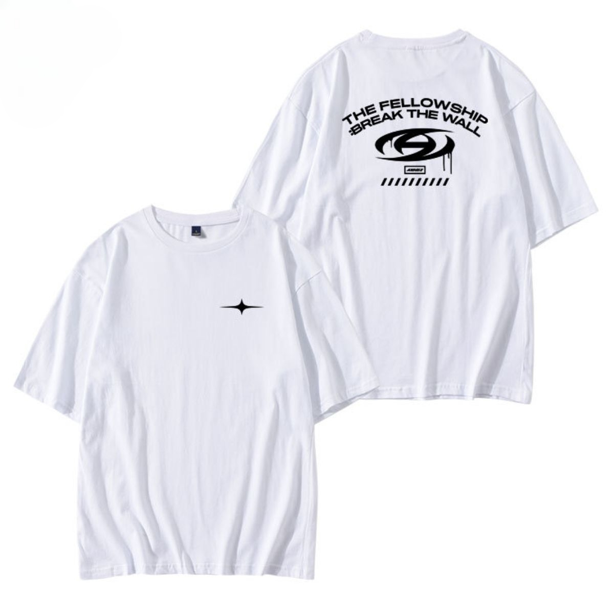ATEEZ MERCH BREAK THE WALL 100% COTTON SHIRTS (black and white)