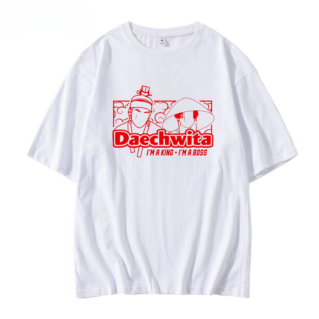 CAMISETA SUGA AGUST D DAECHWITA 100% ALGODÓN (blanco y negro) 