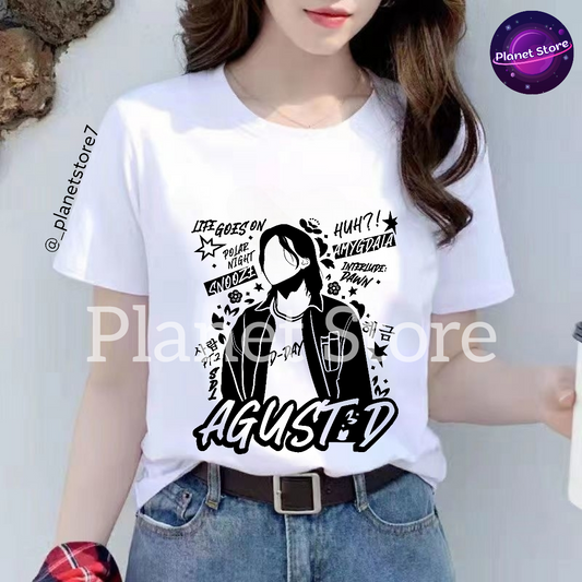 CAMISETA SUGA D'DAY AGUST D 100% ALGODÓN (blanco y negro) 
