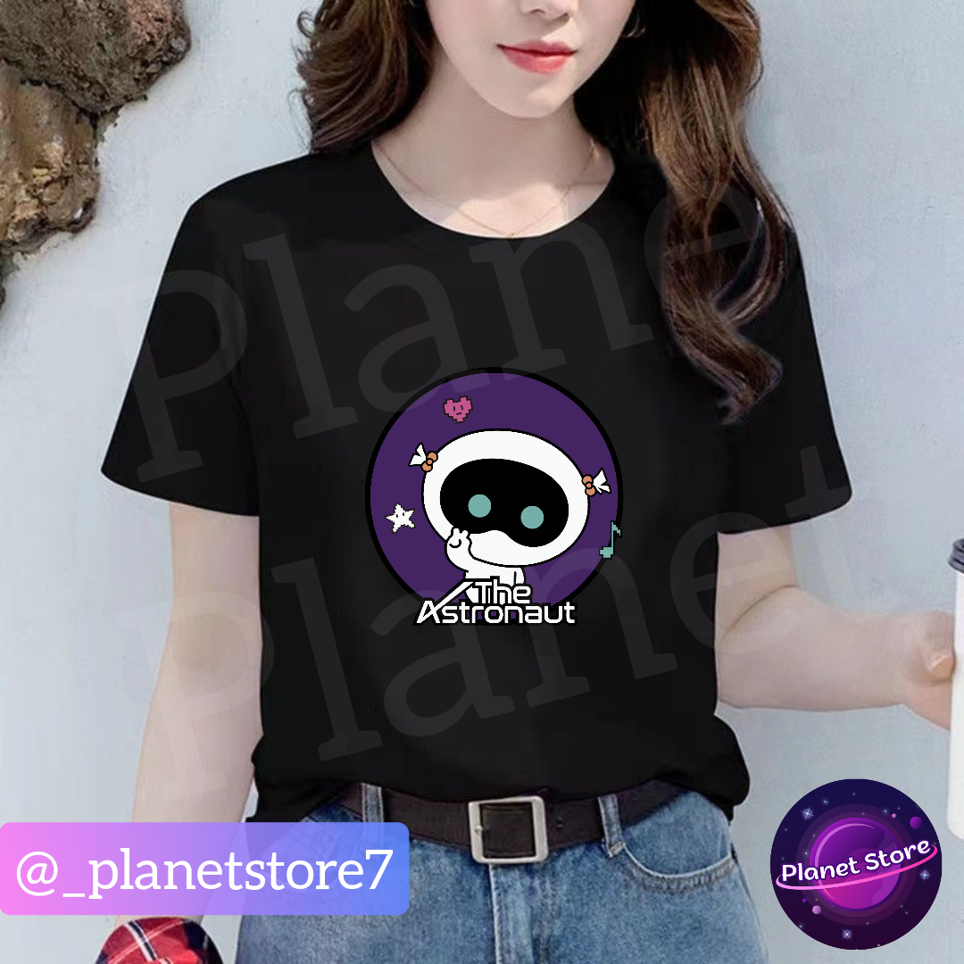 CAMISETA WOOTTEO EL ASTRONAUTA 100% ALGODÓN (blanco y negro) 
