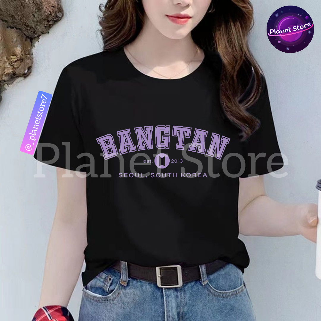 CAMISETA BANGTAN 100% ALGODÓN (Blanco y Negro) 
