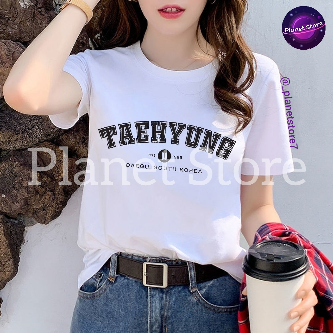 CAMISETAS BTS 100% ALGODÓN (Todos los miembros/Blanco y negro) 