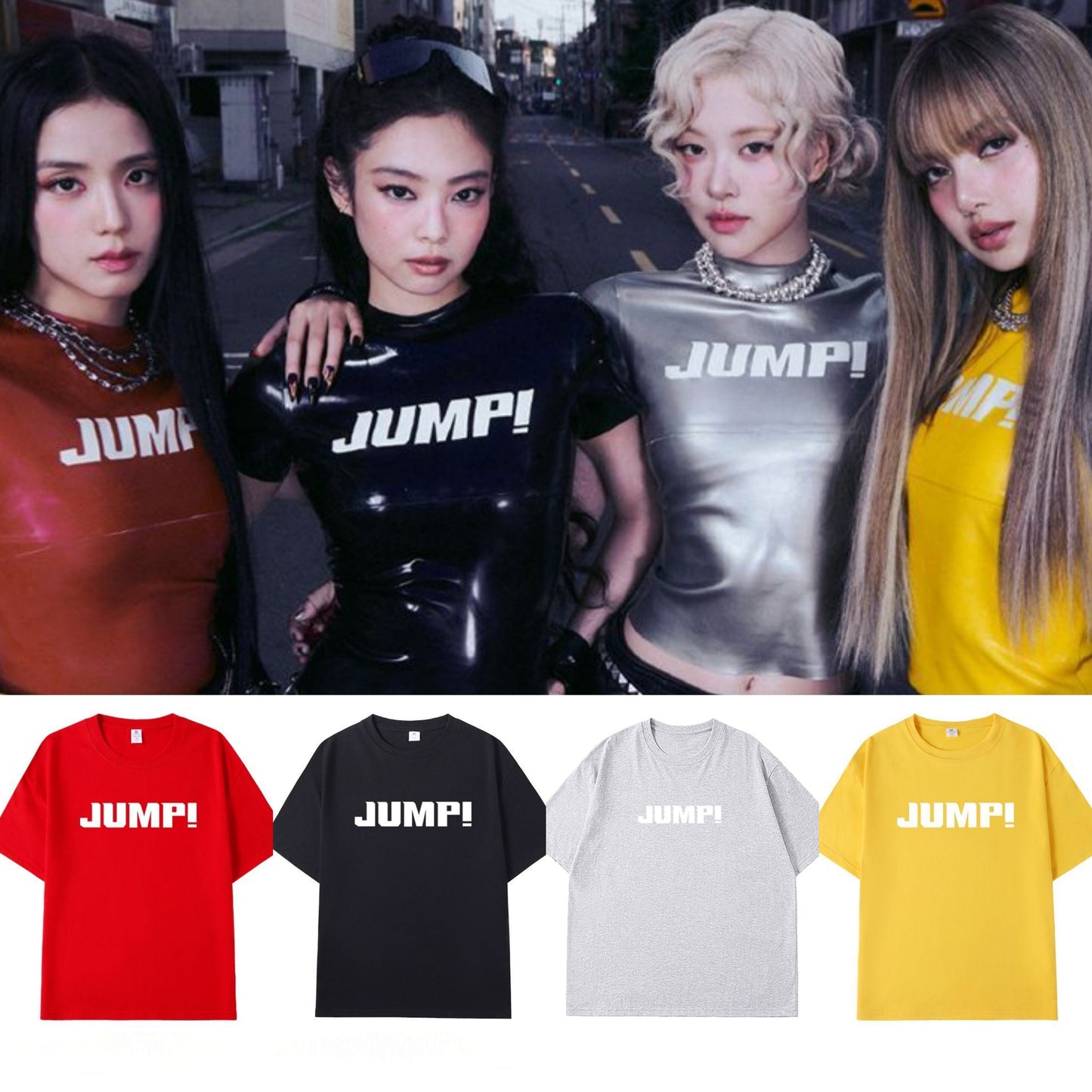 CAMISETAS BLACKPINK DEADLINE JUMP 100% ALGODÓN