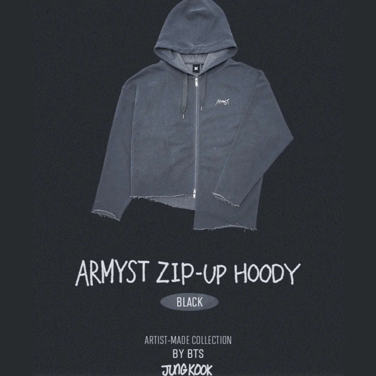 BTS JUNGKOOK ARMYST ZIP HOODIE