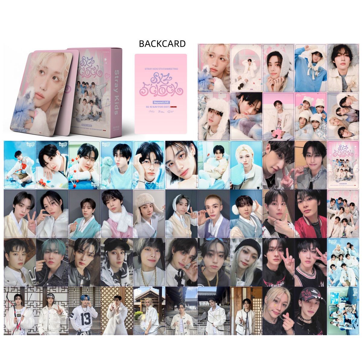 PHOTOCARDS STRAY KIDS CLOCK FANMEETING 2025 55 PÇS