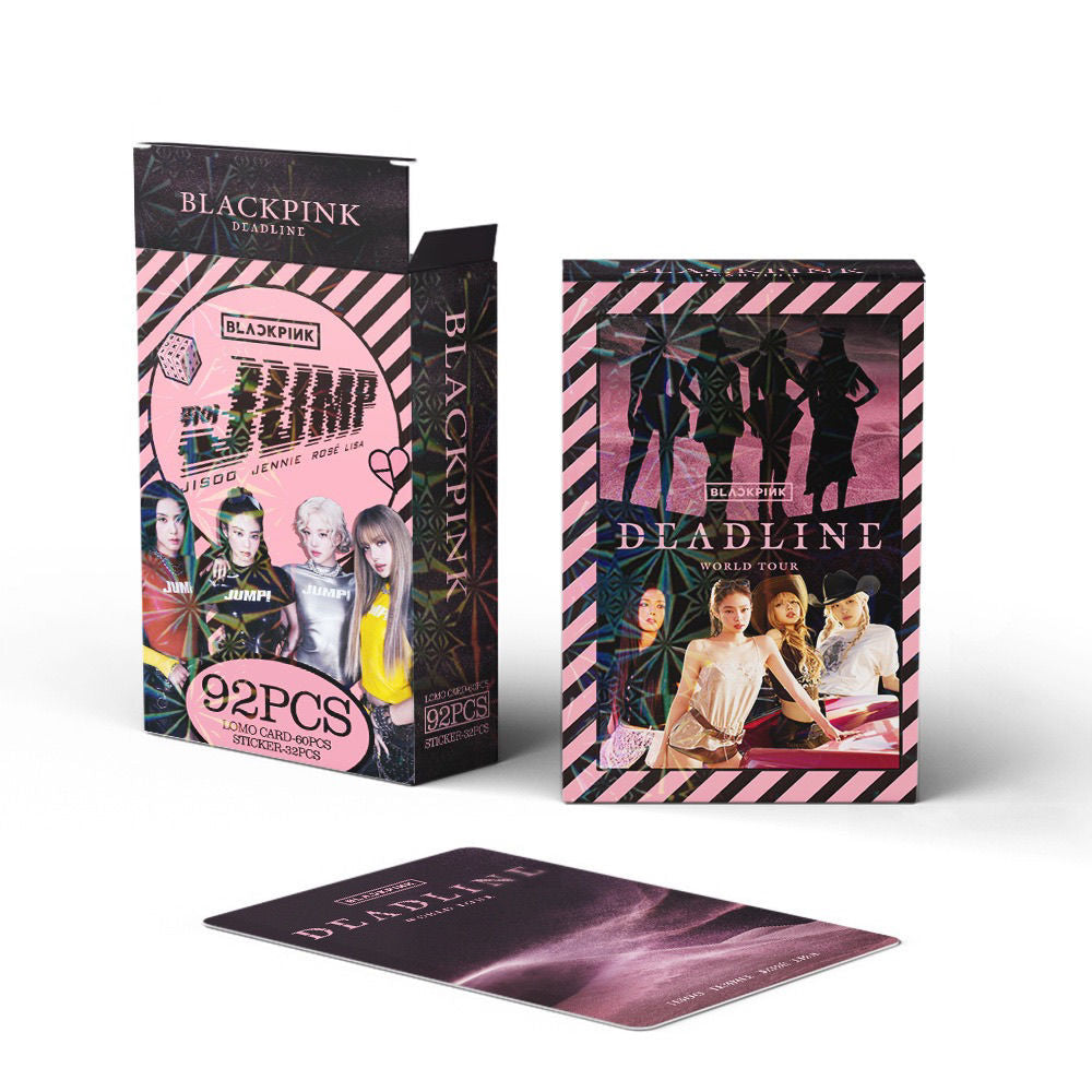 TARJETAS FOTOGRÁFICAS BLACKPINK JUMP 92 PIEZAS (60 TARJETAS + 32 PEGATINAS)